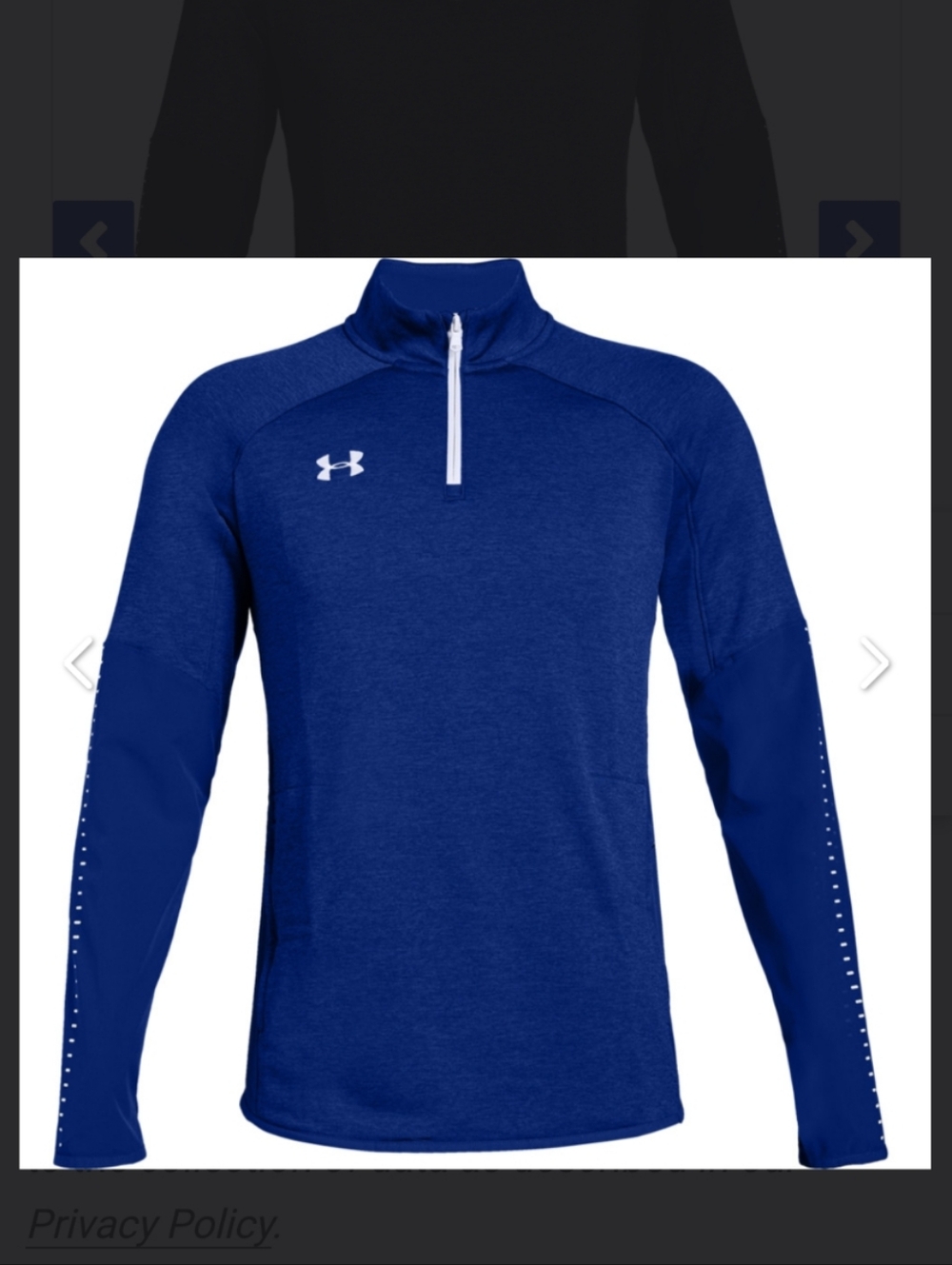Under Armour Royal Blue Men's Qualifier Hybrid 1/4 Zip Cold Gear XL